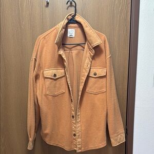 Billabong Tan Fleece Button-Up Shirt